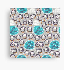 Winter Pinguine Leinwanddruck