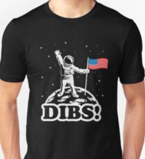Camiseta ajustada Astronauta Dibs en la Luna América