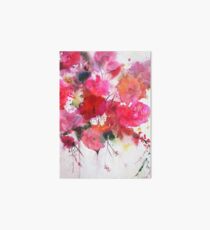 romantic pink roses Art Board