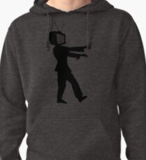 Zombie TV Guy by Chillee Wilson Pullover Hoodie