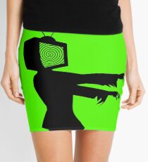 Zombie TV Guy by Chillee Wilson Mini Skirt