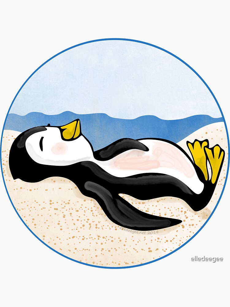 Sunning Penguin by elledeegee
