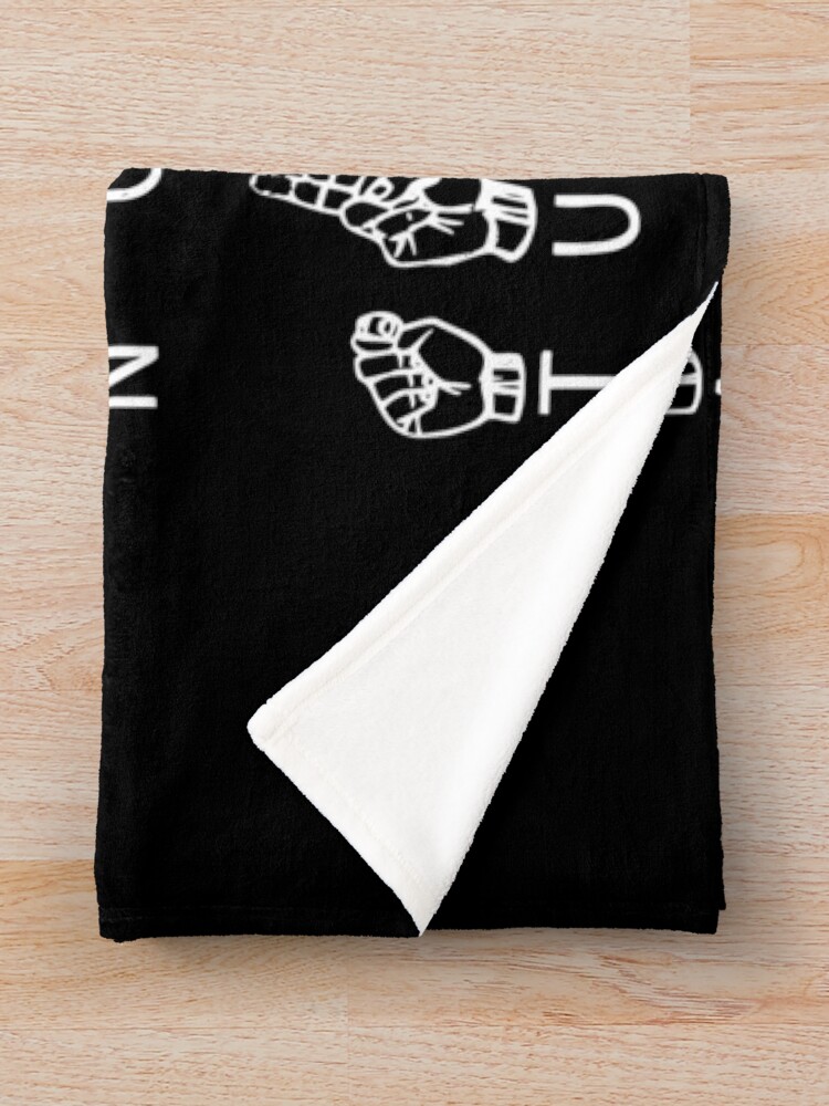 "ASL American Sign Language" Throw Blanket by teesfineart Redbubble