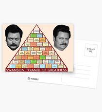 Postales La pirámide de la grandeza de Ron Swanson