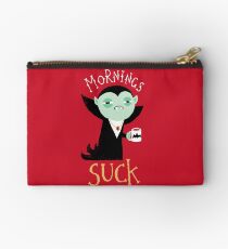 Mornings Suck Zipper Pouch