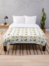 Butterflies and Moths Pattern Throw Blanket