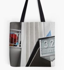 Street adress lamp in Old Mokotow, Warsaw, Poland Tote Bag