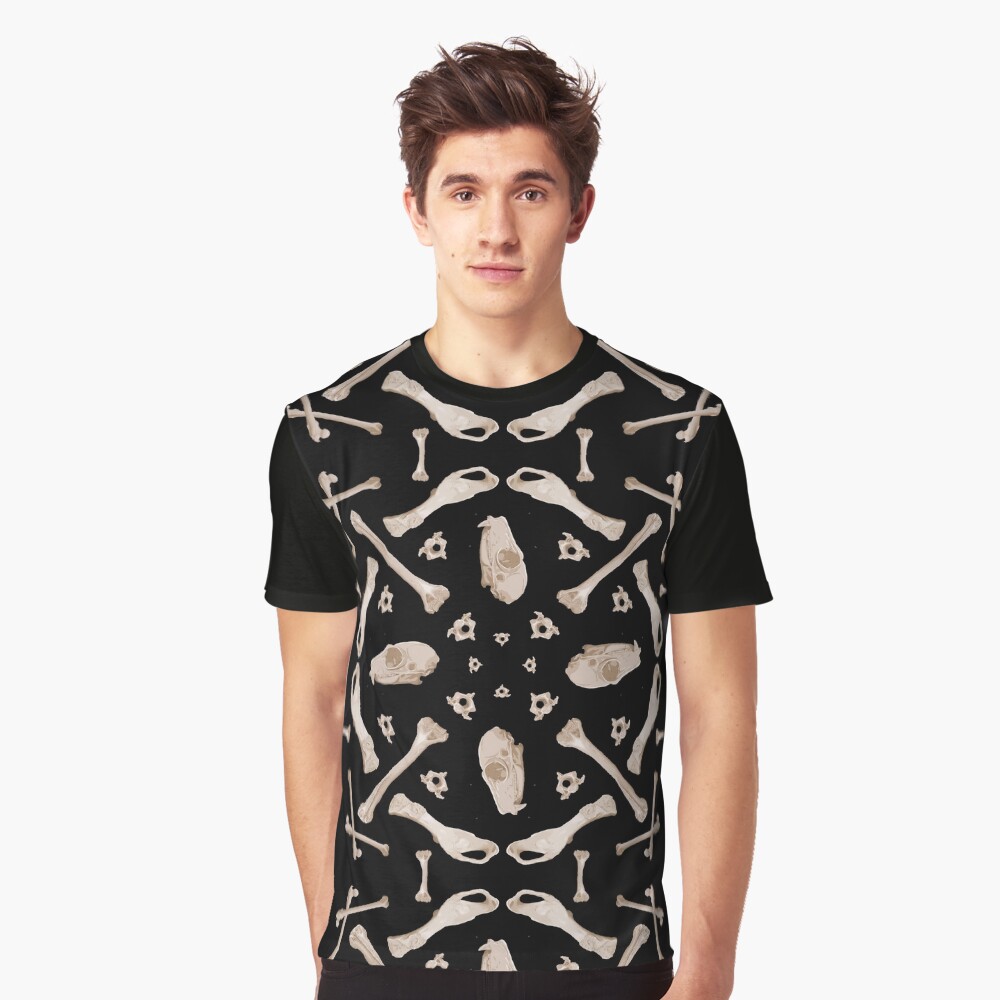 Ruffed Lemur bones Graphic T-Shirt