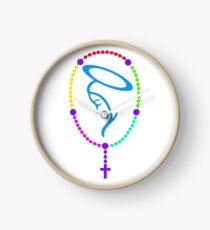 The Holy Rosary Virgin Mary Catholics. Clock