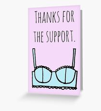 Tarjeta de felicitación Sujetador de apoyo