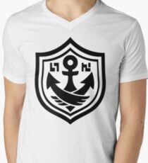 SquidForce White Anchor Tee Men's V-Neck T-Shirt