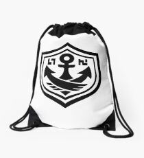 SquidForce White Anchor Tee Drawstring Bag