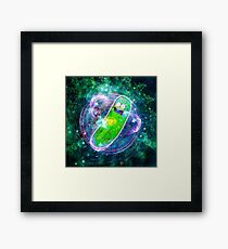 Pickle Rick in Space | Rick and Morty | Flower of Life Framed Print