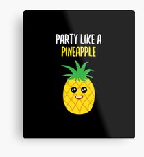 Pineapple Shirt Party Like A Pineapple Gift Tee Metallbild