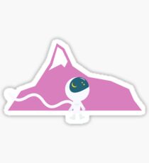 baby astronaut pink mountain Sticker