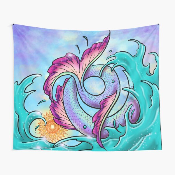 Mermaid Tail Sploosh Tapestry