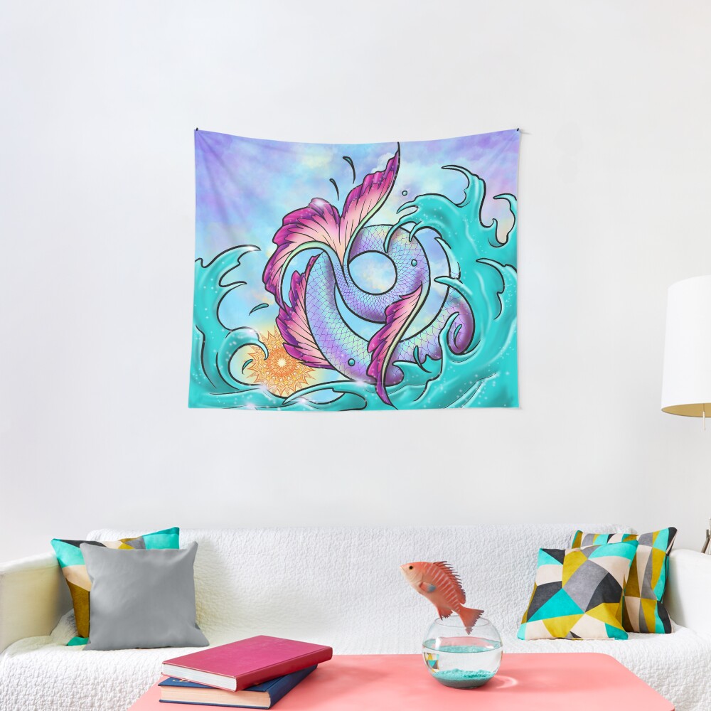 Mermaid Tail Sploosh Tapestry