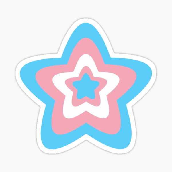 Trans Pride Star Sticker