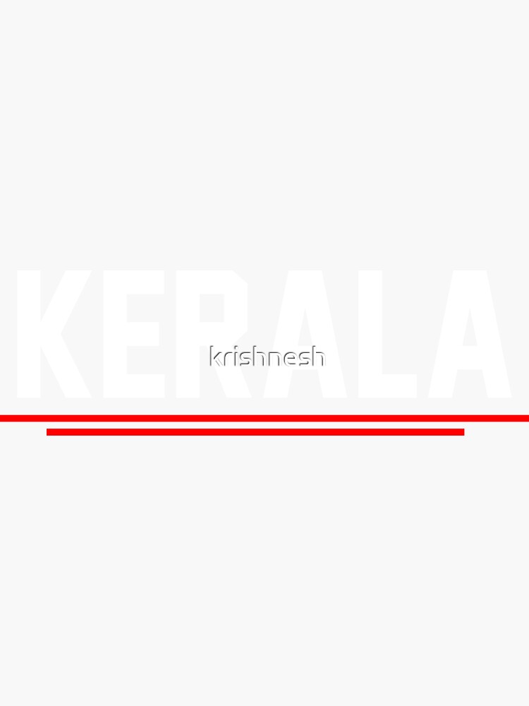 "KERALA" Sticker by krishnesh Redbubble