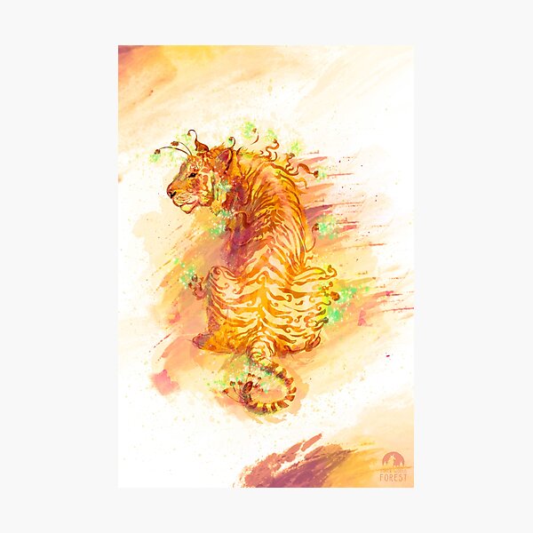 Goldener Tiger Fotodruck