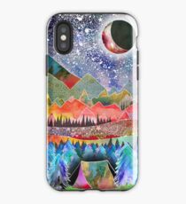 Camping under the moon iPhone Case