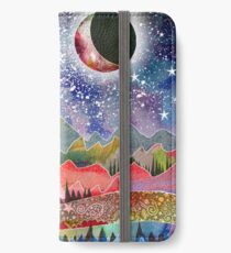 Camping under the moon iPhone Wallet/Case/Skin