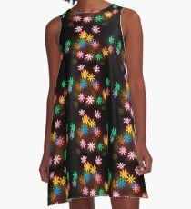 Neon Confetti Party A-Line Dress