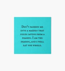 Dragon of Feminism 2 Art Board Print