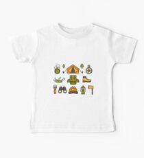 Camping-Muster Baby T-Shirt