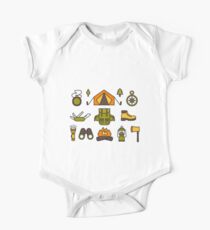 Camping Pattern One Piece - Short Sleeve