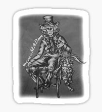 Chalk Mad Hatter with March Hare Wonderland Drawing Sticker