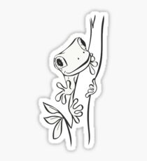 Frosch auf einem Ast Sticker