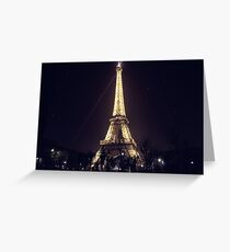 Eiffel Tower & Stars Greeting Card