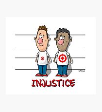 Injustice Design - Hand draw by Cazo Photographic Print