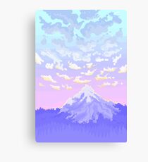 Sunset on Pastel Mountain Canvas Print