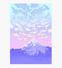 Sunset on Pastel Mountain Photographic Print