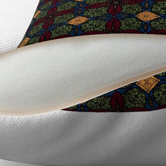 Alternate view of Ankara African print (olive). Floor Pillow
