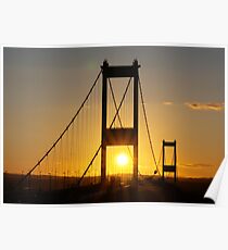 Severn Bridge Sunset Poster