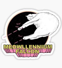 Meowllennium Falcon Sticker