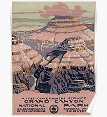 WPA United States Government Work Project Administration Poster 0015 Grand Canyon National Park Service Poster