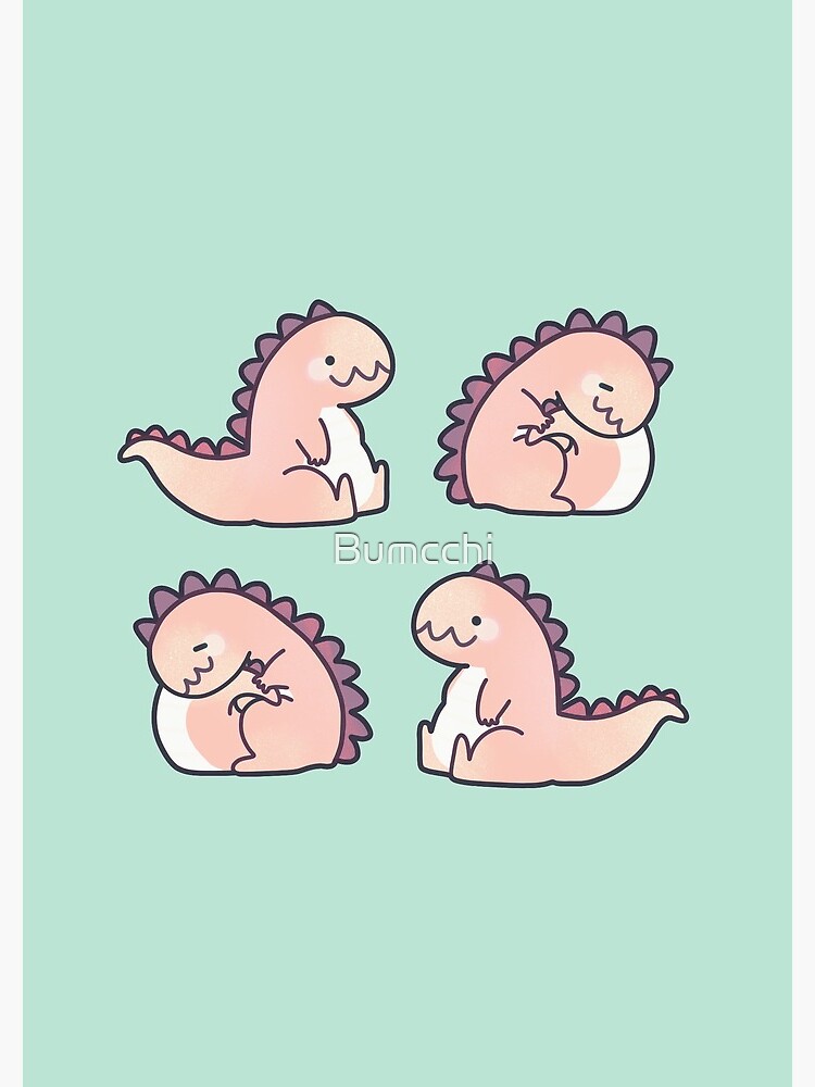 Cute Chubby Sleepy Dragon - Pink by Bumcchi