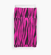 Shocking Pink Zebra Print Duvet Cover