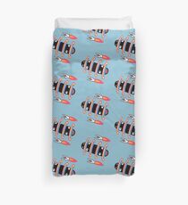 flipped skateboard and rad rockets Duvet Cover