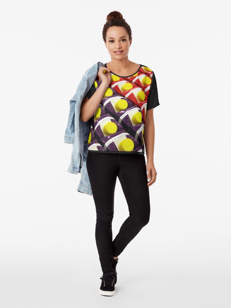 Alternate view of Yellow Caps Chiffon Top