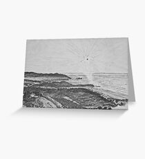 drawing - mist in the bay Greeting Card