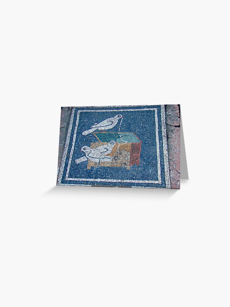 Pompeii Mosaic Tilework 79ad Greeting Card