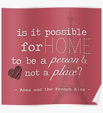 Anna and the French Kiss Quote Poster