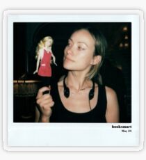 Pegatina transparente librero olivia wilde polariod