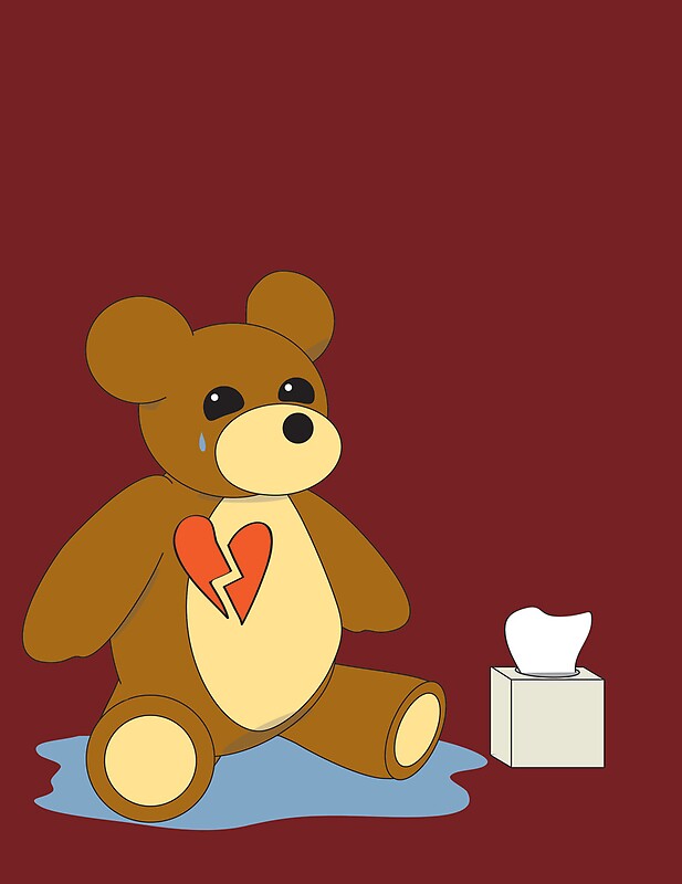 “Heart Broken Teddy Bear” by RocketGirl | Redbubble