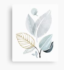 Salbei und solches abstraktes Aquarell botanisch Metallbild